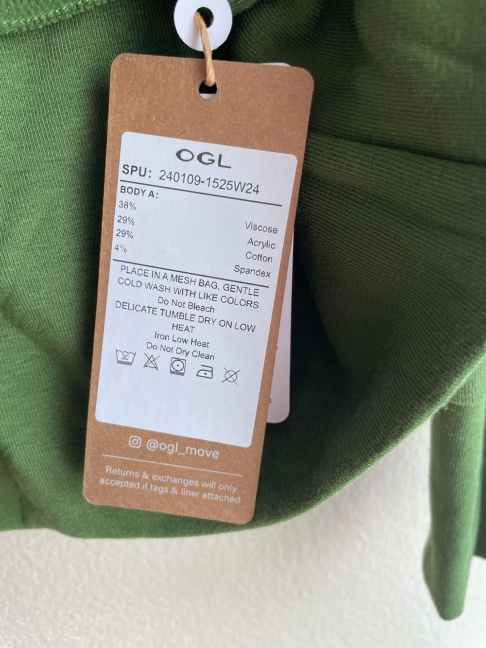 New OGL Women Green Top Size Small - Picture 7 of 9